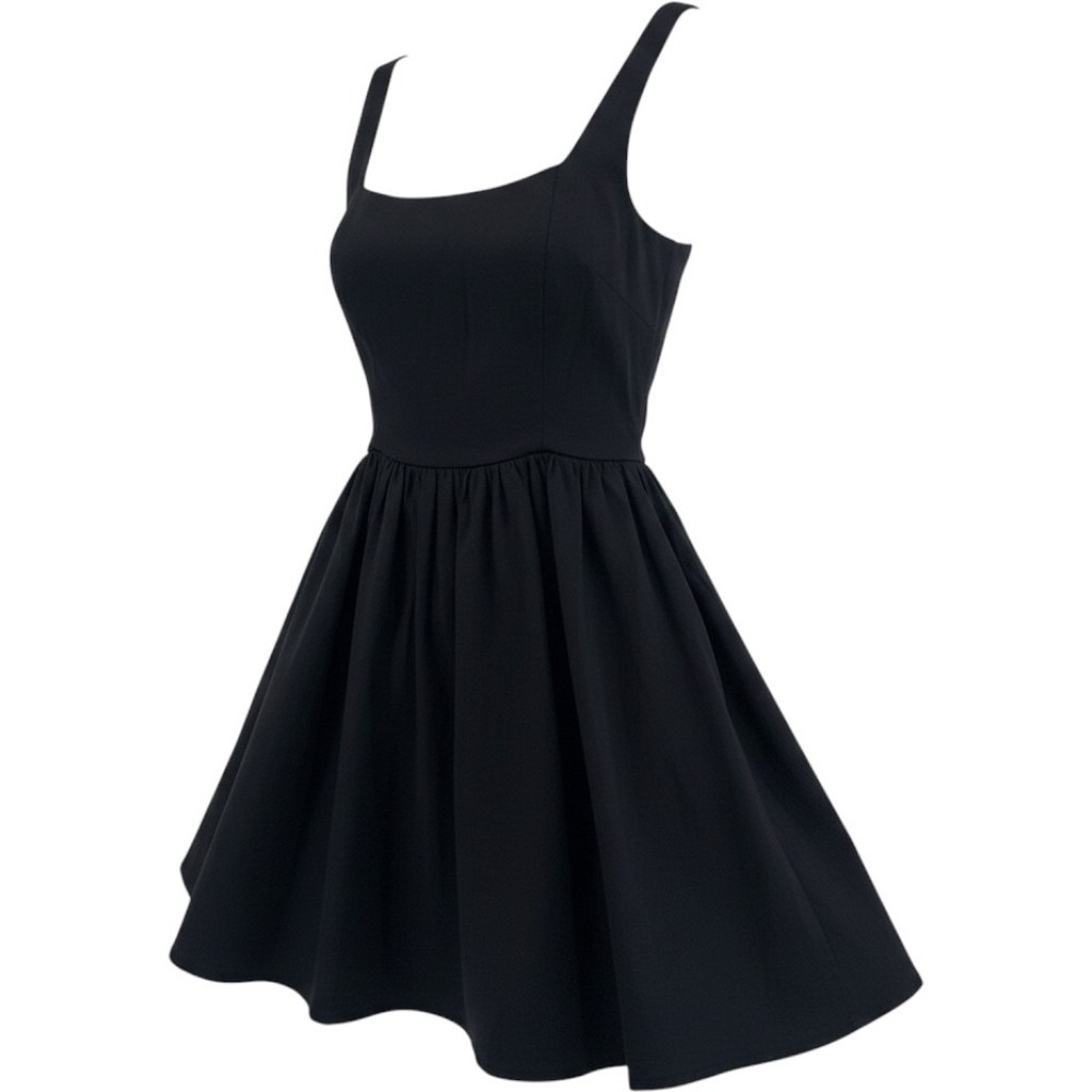 Francesca's Black Sleeveless Fit and Flare Mini Dress FLETCH H24 Womens Size M